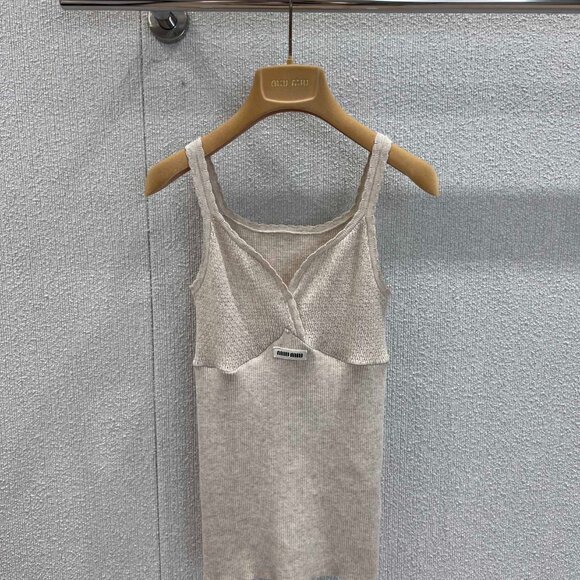Brand New Miu Miu Classic Black Tank Top - Picture 1 of 9